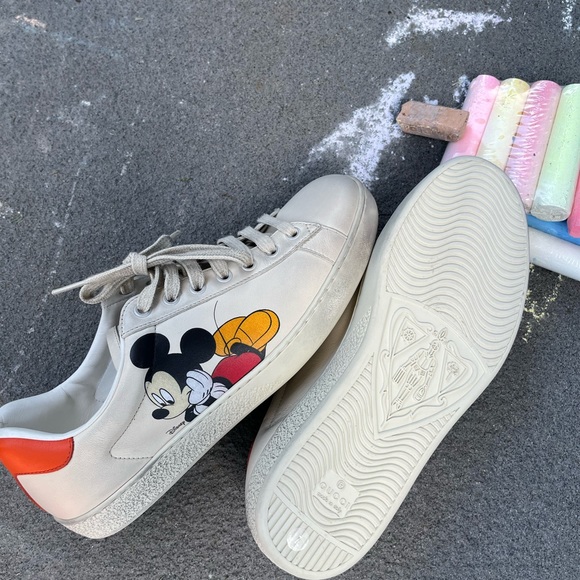 Gucci, Disney Mickey Mouse Ace Low Top Sneaker, Ivory, Orange, (8.5 M, 10 W) - Picture 15 of 15
